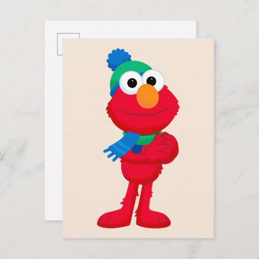 Sesamstraat | Winter Elmo Briefkaart (Voorkant / Achterkant)