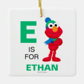 Sesamstraat | Winter Elmo Keramisch Ornament (Voorkant)