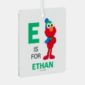 Sesamstraat | Winter Elmo Metalen Ornament (Voorkant Rechts)