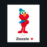 Sesamstraat | Winter Elmo Sticker<br><div class="desc">De Nutcracker Starring Elmo & Tango | Deze leuke afbeelding is dat Elmo een winterse pet en sjaal draagt.</div>