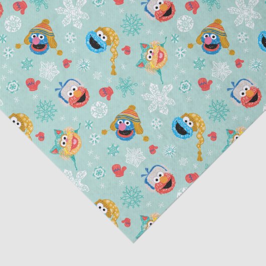 Sesamstraat Winter Pattern Tissuepapier (Detail)