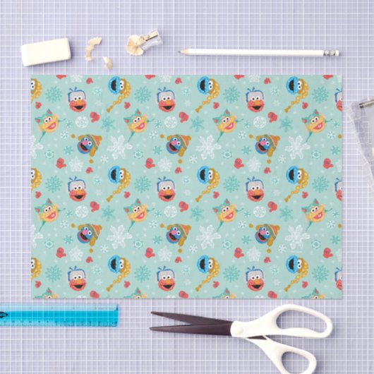Sesamstraat Winter Pattern Tissuepapier (Craft)