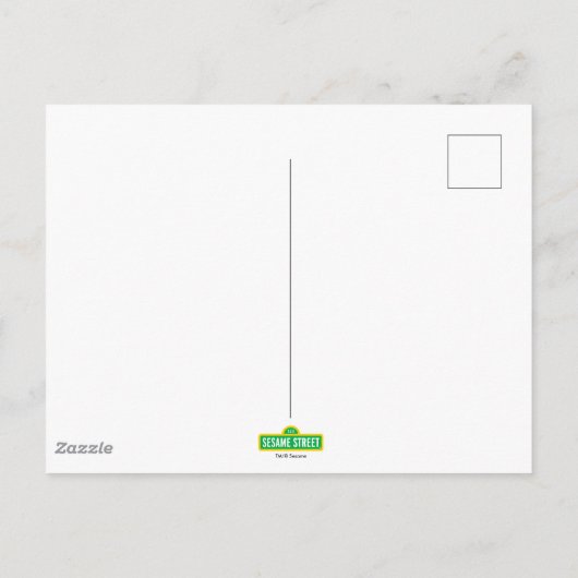 Sesamstraat Winter Sneeuwvlok Patroon Briefkaart (Achterkant)