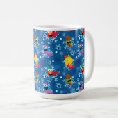 Sesamstraat Winter Sneeuwvlok Patroon Koffiemok (Voorkant rechts)