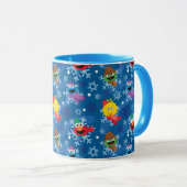 Sesamstraat Winter Sneeuwvlok Patroon Mok (Voorkant rechts)