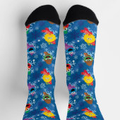 Sesamstraat Winter Sneeuwvlok Patroon Sokken (Top)