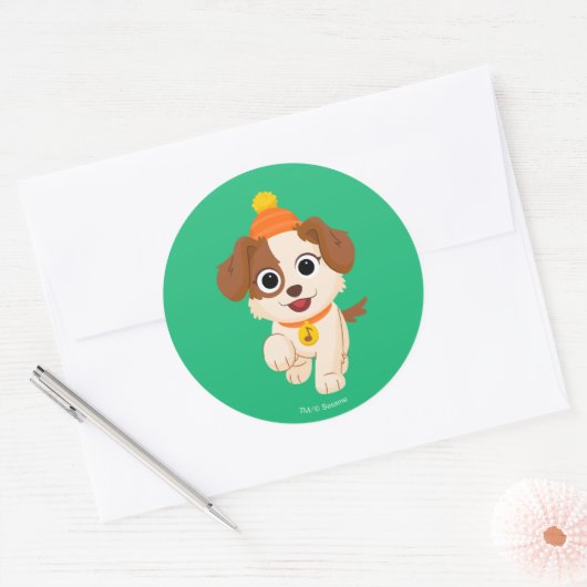 Sesamstraat | Winter Tango Ronde Sticker (Envelop)