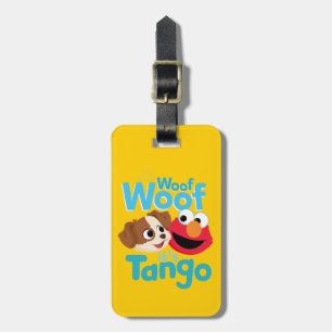 Sesamstraat Wof Wof Woof Het is Tango & Elmo Bagagelabel
