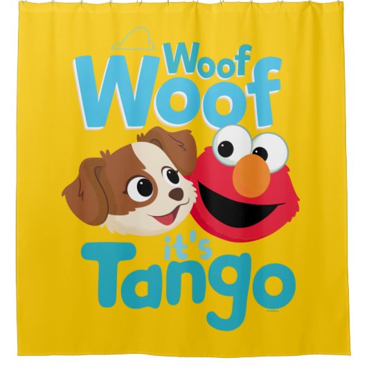Sesamstraat | Wof Wof Woof Het is Tango & Elmo Douchegordijn (Voorkant)
