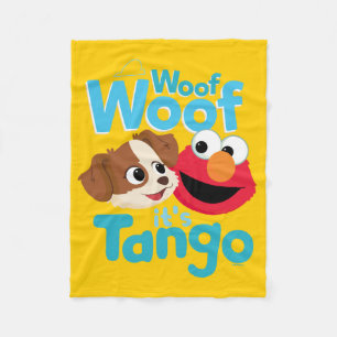 Sesamstraat   Wof Wof Woof Het is Tango & Elmo Fleece Deken