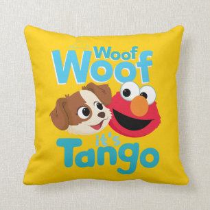Sesamstraat Wof Wof Woof Het is Tango & Elmo Kussen