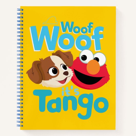 Sesamstraat | Wof Wof Woof Het is Tango & Elmo Notitieboek (Voorkant)