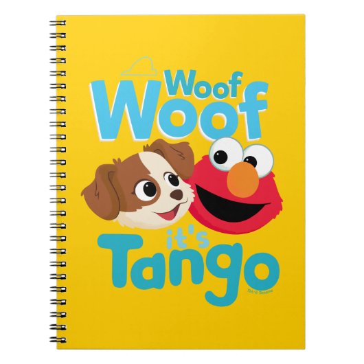 Sesamstraat | Wof Wof Woof Het is Tango & Elmo Notitieboek (Voorkant)