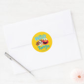 Sesamstraat | Wof Wof Woof Het is Tango & Elmo Ronde Sticker (Envelop)