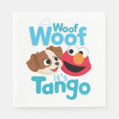 Sesamstraat | Wof Wof Woof Het is Tango & Elmo Servet (Voorkant)