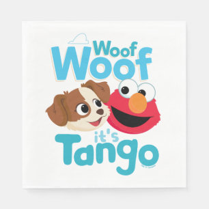 Sesamstraat Wof Wof Woof Het is Tango & Elmo Servet
