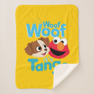 Sesamstraat Wof Wof Woof Het is Tango & Elmo Sherpa Deken