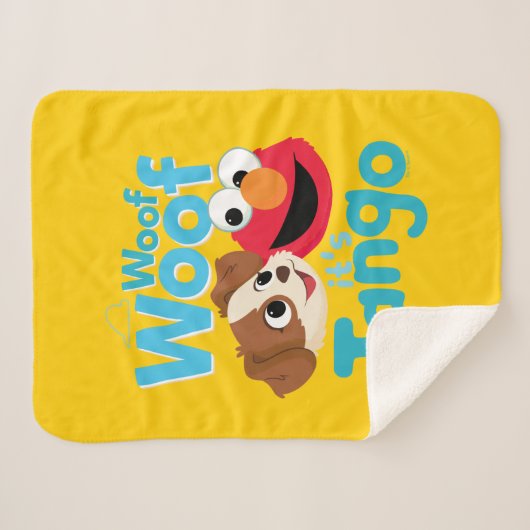 Sesamstraat | Wof Wof Woof Het is Tango & Elmo Sherpa Deken (Voorkant (horizontaal))