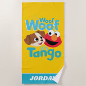 Sesamstraat | Wof Wof Woof Het is Tango & Elmo Strandlaken (Voorkant)