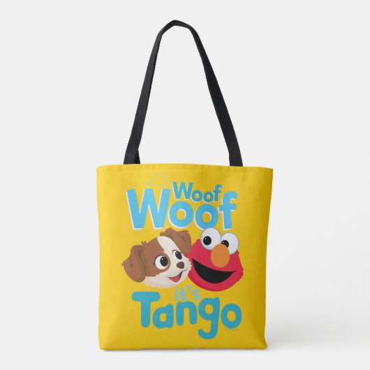Sesamstraat | Wof Wof Woof Het is Tango & Elmo Tote Bag (Achterkant)