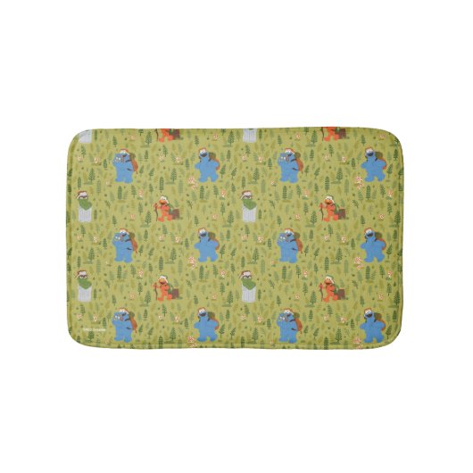 Sesamstraat | Woodland Friends Pattern Badmat (Voorkant)