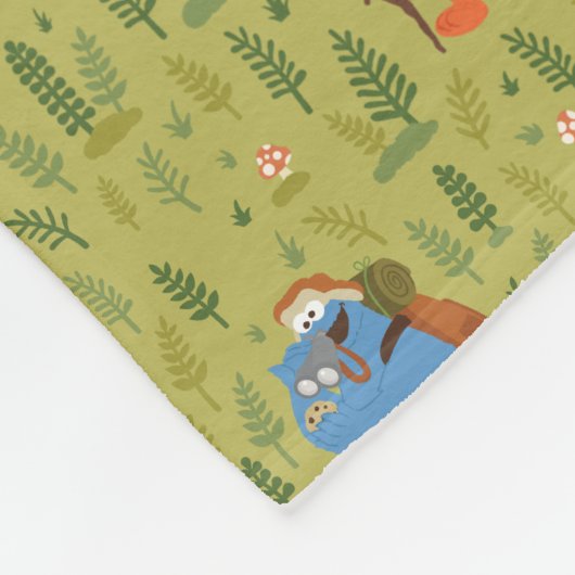 Sesamstraat | Woodland Friends Pattern Fleece Deken (Hoek)