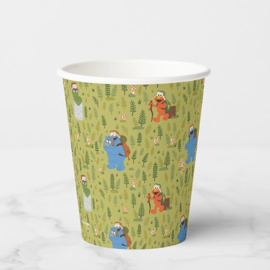 Sesamstraat | Woodland Friends Pattern Papieren Bekers (Voorkant)