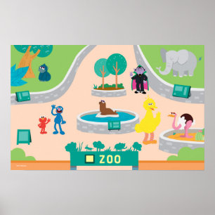 Sesamstraat   Zoo Scene Poster