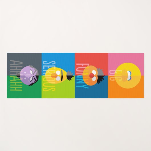 Sesamstraattekens - kleurenblok yogamat (Voorkant (horizontaal))