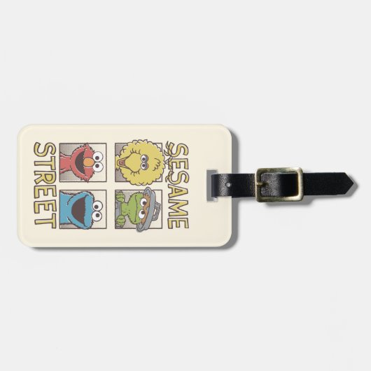 SesamstraatVintage Character Comic Bagagelabel (Voorkant horizontaal)