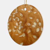 sesamzaad hamburger bun keramisch ornament (Links)