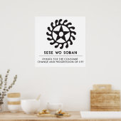 Sese Wo Soban | Symbool voor levenswijzigingen en Poster (Keuken)