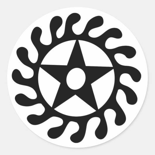 Sese Wo Soban | Symbool voor levenswijzigingen en Ronde Sticker (Voorkant)