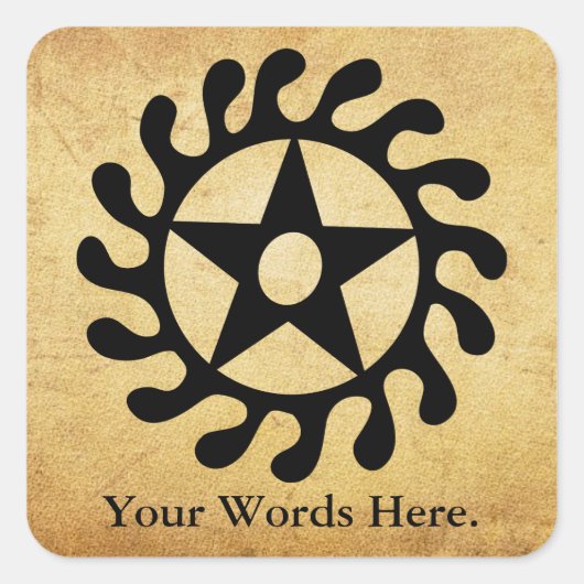 Sese Wo Soban | Symbool voor levenswijzigingen en  Vierkante Sticker (Voorkant)