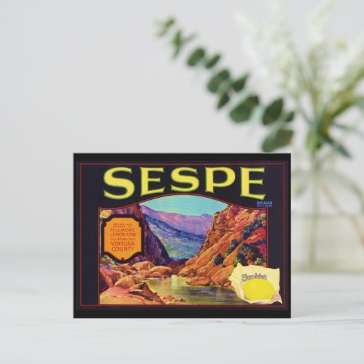 Sespe Lemons Briefkaart (Staand voorkant)