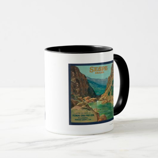 Sespe Oranje LabelFillmore, CA Mok (Voorkant rechts)