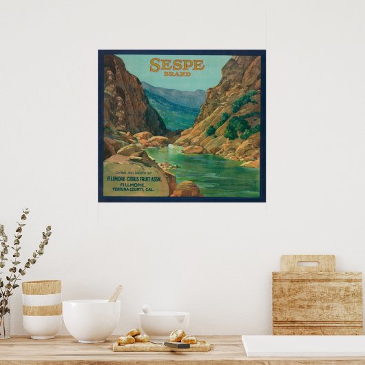 Sespe Oranje LabelFillmore, CA Poster (Keuken)