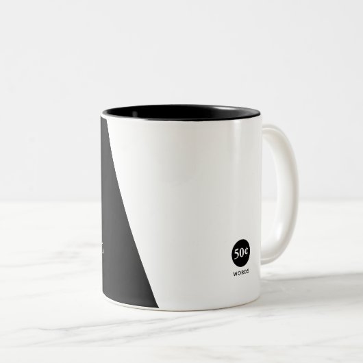 Sesquipedalian Coffee-Mok Tweekleurige Koffiemok (Voorkant rechts)