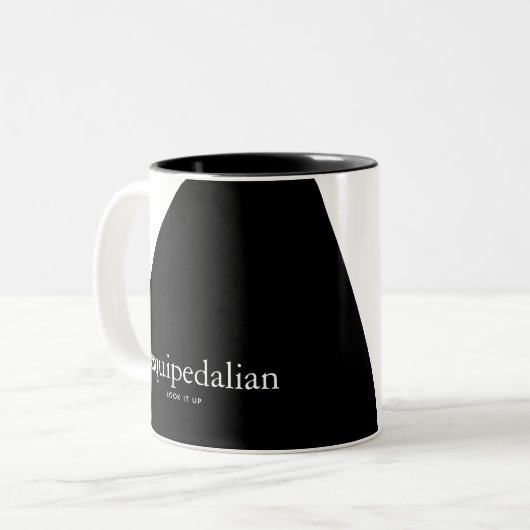 Sesquipedalian Coffee-Mok Tweekleurige Koffiemok (Voorkant links)