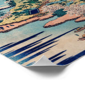 Sesshu Ajigawaguchi Tenposan door Katsushika Hokus Poster (Hoek)