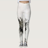 Sesshu Toyo Haboku - Landschap Sansui Leggings (Voorkant)