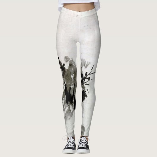 Sesshu Toyo Haboku - Landschap Sansui Leggings (Voorkant)