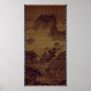 Sesshu Toyo Landschap van vier seizoenen - Herfst Poster