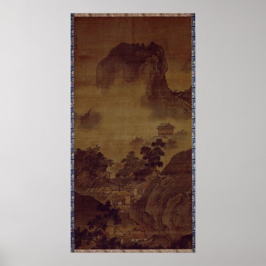 Sesshu Toyo Landschap van vier seizoenen - Herfst Poster (Voorkant)