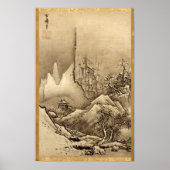 Sesshu Toyo Landschap van vier seizoenen - Herfst Poster (Voorkant)