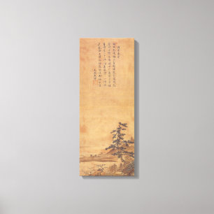 Sesshu Toyo Landschap van vier seizoenen - Lente Canvas Afdruk