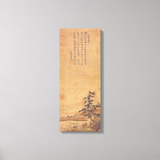 Sesshu Toyo Landschap van vier seizoenen - Lente Canvas Afdruk (Voorkant)