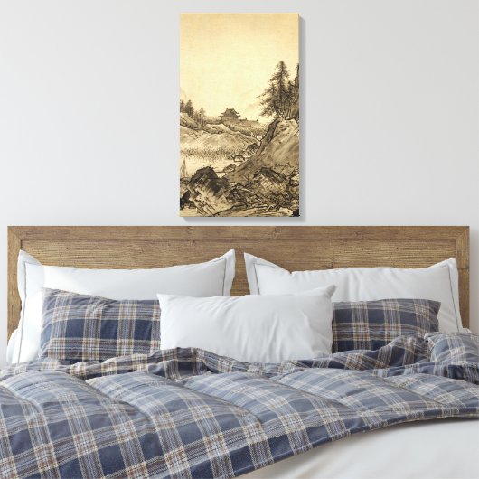 Sesshu Toyo Winter Landscape. Canvas Afdruk (Insitu (Slaapkamer))