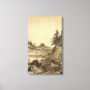 Sesshu Toyo Winter Landscape. Canvas Afdruk