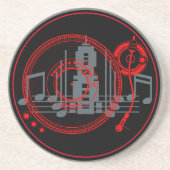 Sessies muziektherapie zandsteen onderzetter (Voorkant)